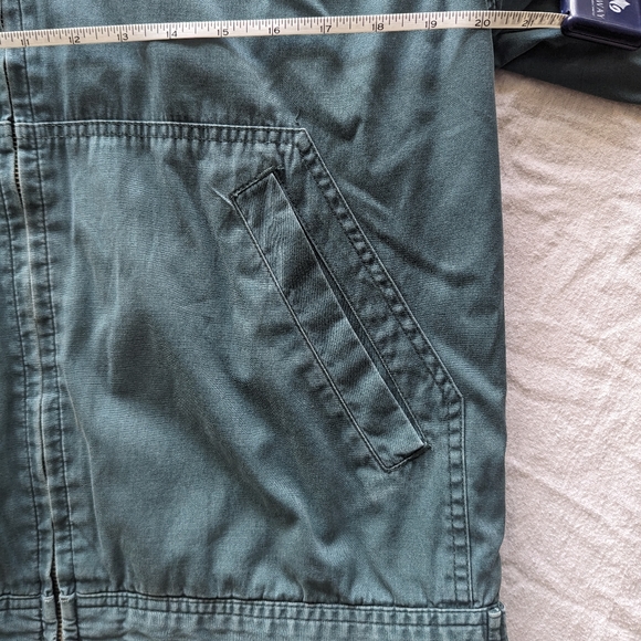 Vintage St Michael Marks and Spencer Cotton Jacket Size Small Teal - Picture 6 of 9